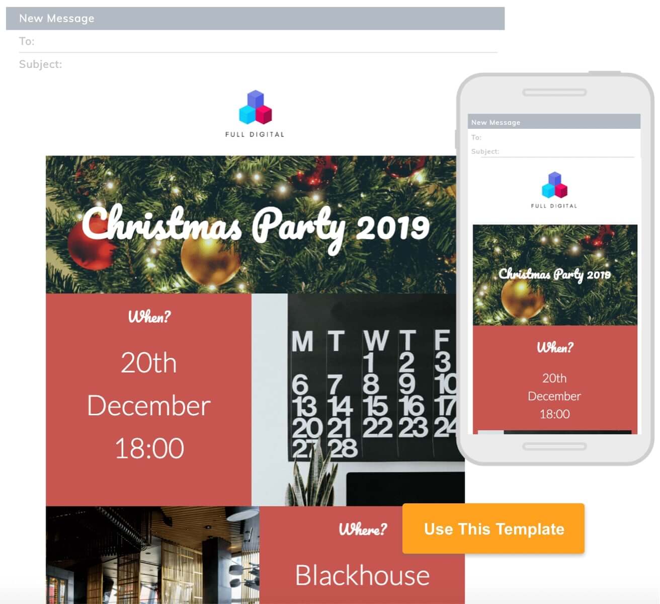 Company Christmas Party Invitation Newsletter