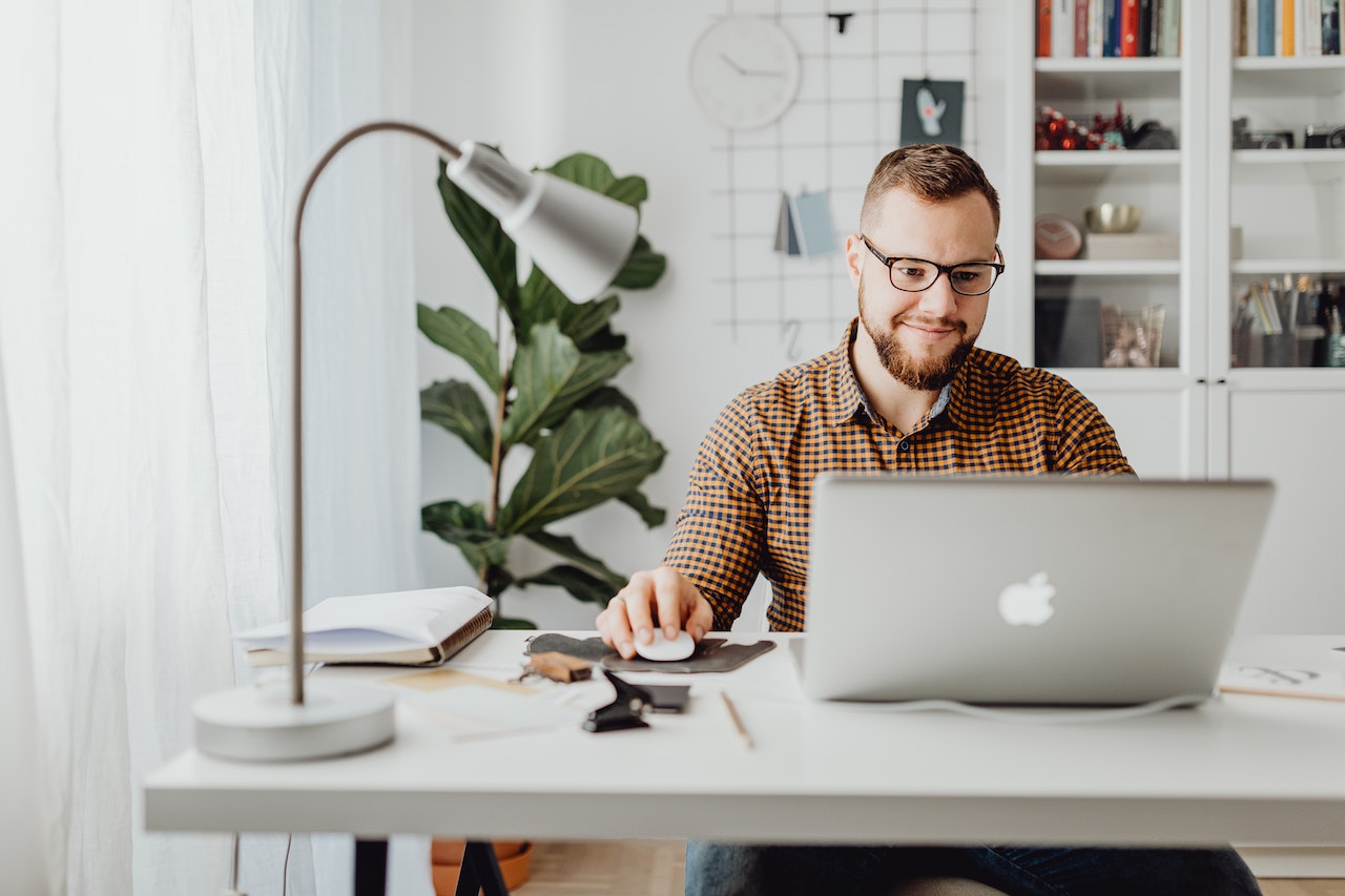 Man working on computer