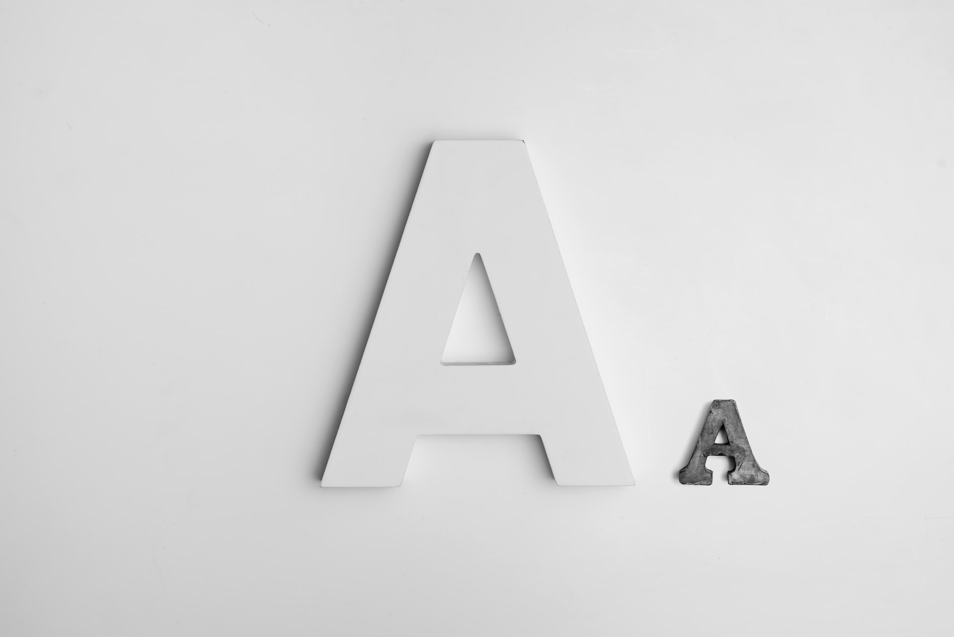 Typography of the letter “A”