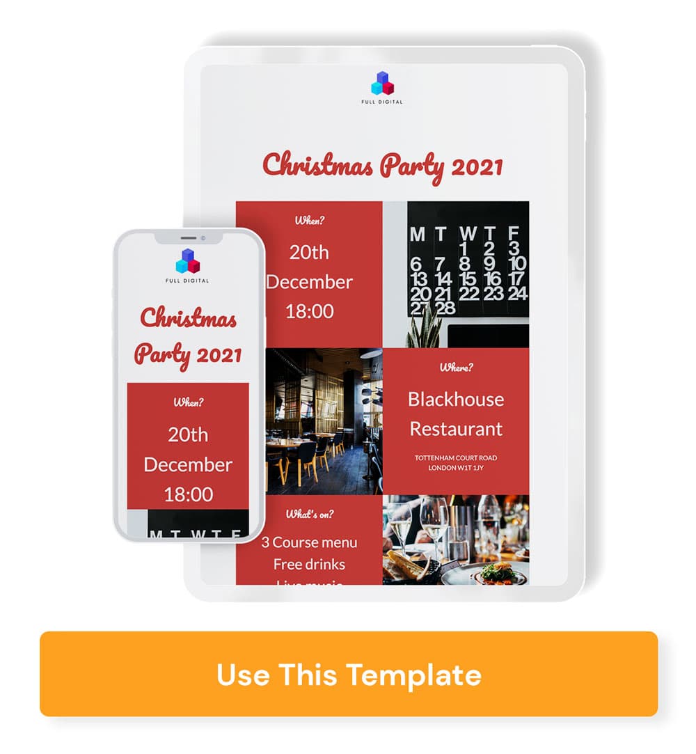 Company Christmas Party Invitation Newsletter