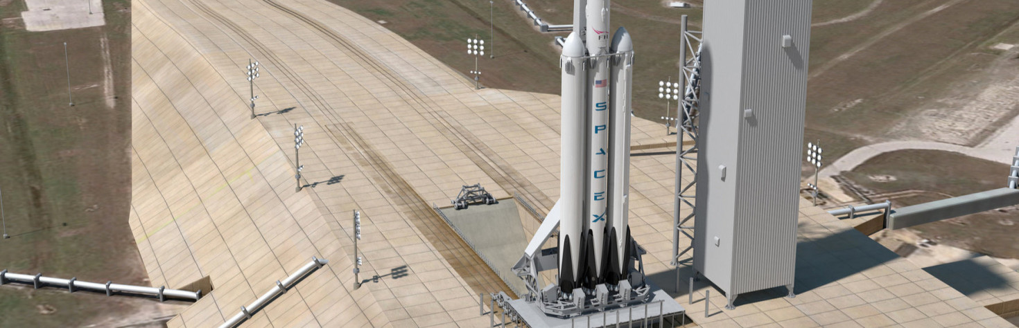 Elon Musk Unveils Falcon Heavy Rocket Photos Ahead of Maiden Flight