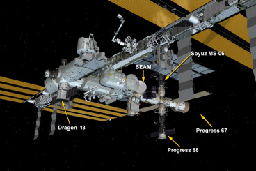 Dragon Attached to Station for Month of Cargo Transfers