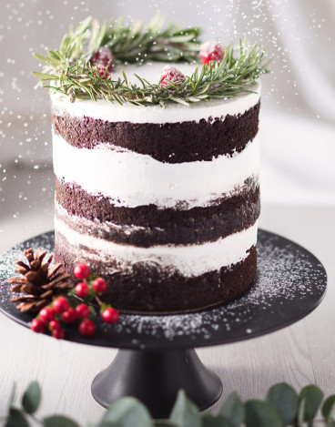 Vegan & Gluten-Free Black Forest Christmas Cake - The Cakery