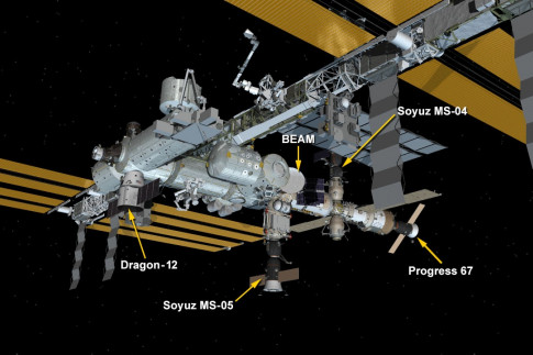 Dragon Installed to Station for Month of Cargo Swaps
