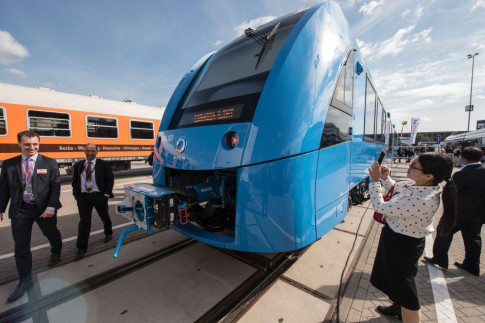 Germany has unveiled a zero-emissions train that only emits water