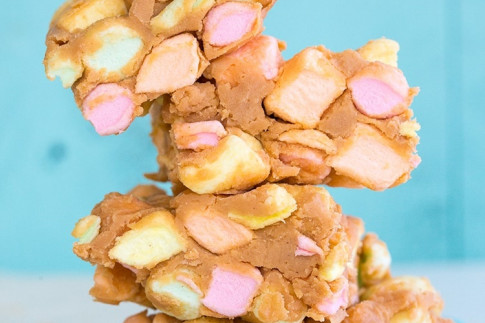 Peanut Butter Marshmallow Squares / Confetti Bars - The Kitchen...