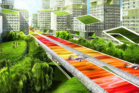 This Future Highway Will Remove Lanes, But Add Public Transit And Space For Drones