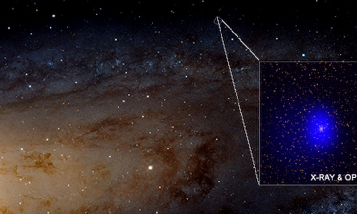 Cosmic Photobomb! Monster Black Holes Turn Up in New View of Andromeda Galaxy