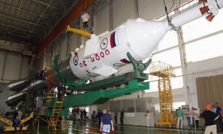 Photos & Video: Soyuz Rocket Assembled for Launch of Next ISS...