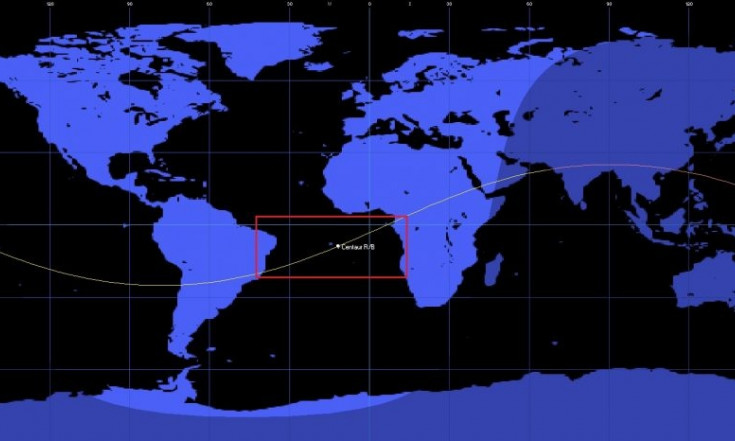 Re-Entry: Centaur Rocket Stage from MMS Launch