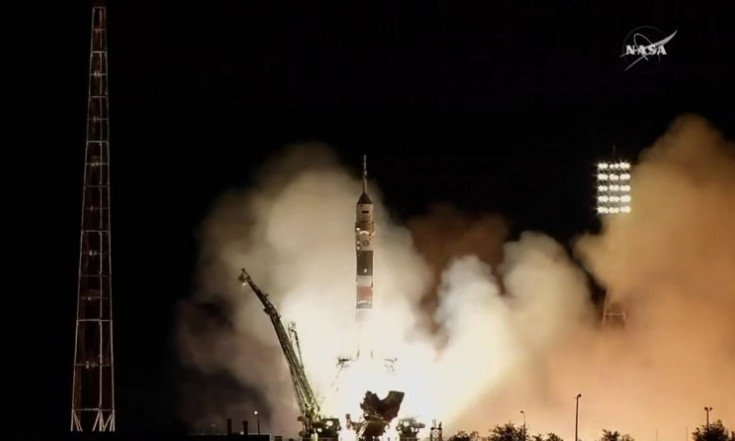 Videos: Soyuz Rocket Climbs into the Night with Three ISS Crew...