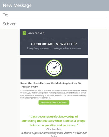 newsletter examples customers look